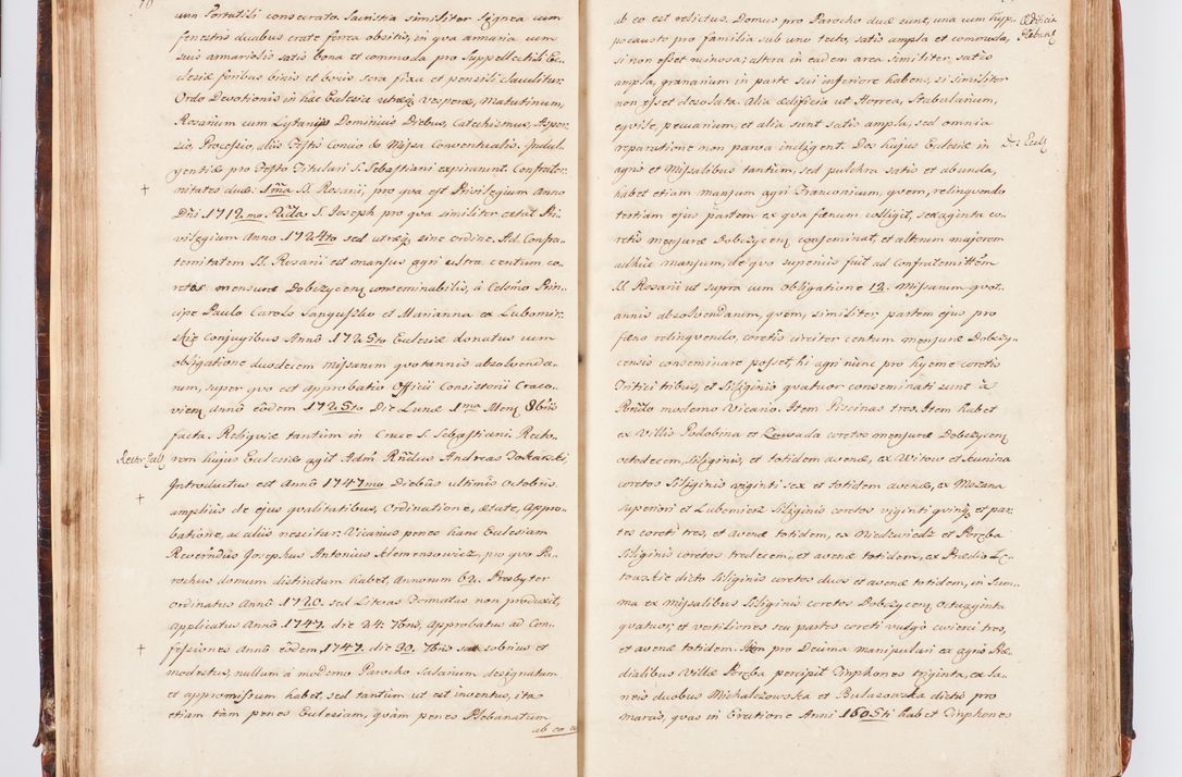 Zdjęcie nr 48 dla obiektu archiwalnego: Acta visitationis decanatuum Dobczycensis et Lipnicensis ex delegatione Cel. Principis R.D. Andrea Stanislai Kostka comitis in Załuskie Załuski, episcopi Cracoviensis ducis Severiae, per Clementem Stanislaum Kostka Herka, Phil. Doctorem et Professorem, Collegam minorem, Ecclesiae Collegiatae Boboviensis custodem, parochiae Droginensis curatum a.D. 1747 die vero 3 mensis Decembris inchoata et 1748 die 22 mensis Martii expeditae