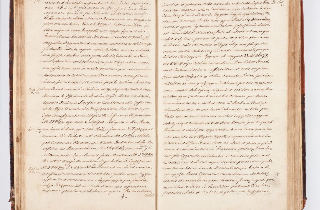 Zdjęcie nr 45 dla obiektu archiwalnego: Acta visitationis decanatuum Dobczycensis et Lipnicensis ex delegatione Cel. Principis R.D. Andrea Stanislai Kostka comitis in Załuskie Załuski, episcopi Cracoviensis ducis Severiae, per Clementem Stanislaum Kostka Herka, Phil. Doctorem et Professorem, Collegam minorem, Ecclesiae Collegiatae Boboviensis custodem, parochiae Droginensis curatum a.D. 1747 die vero 3 mensis Decembris inchoata et 1748 die 22 mensis Martii expeditae