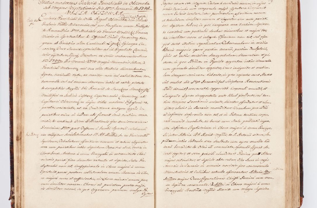 Zdjęcie nr 44 dla obiektu archiwalnego: Acta visitationis decanatuum Dobczycensis et Lipnicensis ex delegatione Cel. Principis R.D. Andrea Stanislai Kostka comitis in Załuskie Załuski, episcopi Cracoviensis ducis Severiae, per Clementem Stanislaum Kostka Herka, Phil. Doctorem et Professorem, Collegam minorem, Ecclesiae Collegiatae Boboviensis custodem, parochiae Droginensis curatum a.D. 1747 die vero 3 mensis Decembris inchoata et 1748 die 22 mensis Martii expeditae