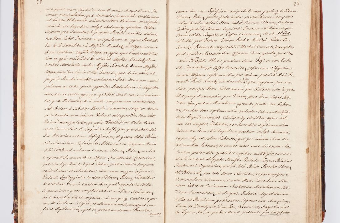 Zdjęcie nr 20 dla obiektu archiwalnego: Acta visitationis decanatuum Dobczycensis et Lipnicensis ex delegatione Cel. Principis R.D. Andrea Stanislai Kostka comitis in Załuskie Załuski, episcopi Cracoviensis ducis Severiae, per Clementem Stanislaum Kostka Herka, Phil. Doctorem et Professorem, Collegam minorem, Ecclesiae Collegiatae Boboviensis custodem, parochiae Droginensis curatum a.D. 1747 die vero 3 mensis Decembris inchoata et 1748 die 22 mensis Martii expeditae