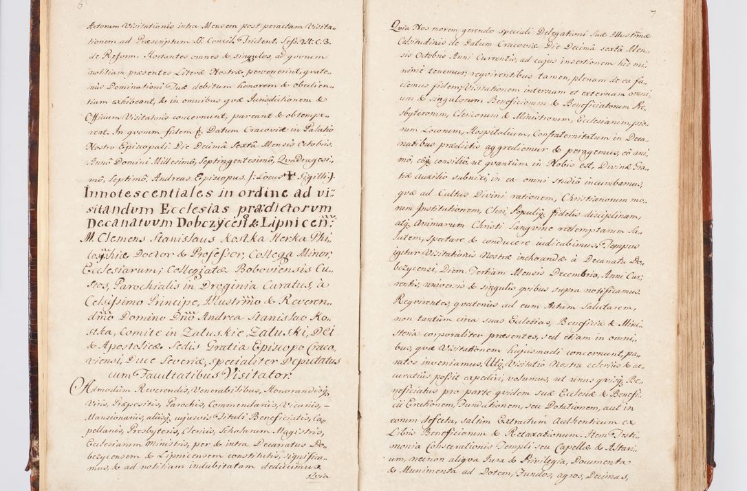 Zdjęcie nr 11 dla obiektu archiwalnego: Acta visitationis decanatuum Dobczycensis et Lipnicensis ex delegatione Cel. Principis R.D. Andrea Stanislai Kostka comitis in Załuskie Załuski, episcopi Cracoviensis ducis Severiae, per Clementem Stanislaum Kostka Herka, Phil. Doctorem et Professorem, Collegam minorem, Ecclesiae Collegiatae Boboviensis custodem, parochiae Droginensis curatum a.D. 1747 die vero 3 mensis Decembris inchoata et 1748 die 22 mensis Martii expeditae