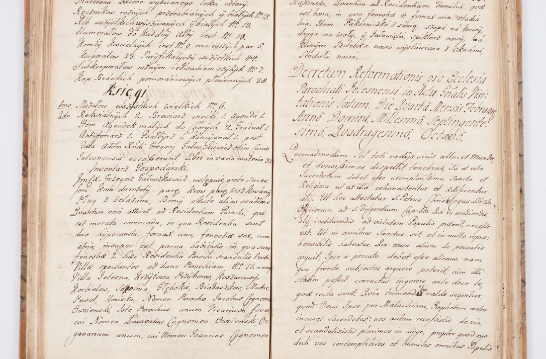 Zdjęcie nr 63 dla obiektu archiwalnego: Summarium seu descriptio status ecclesiarum et parochorum eorundem in decanatu Żywiecensi consistentium ex speciali mandato Cel. Principis R.D. Andrea Stanislai Kostka In Załuskie Załuski, episcopi Cracoviensis, ducis Severiae, per me Antonium Franciscum de Brzesie Lanckoroński, canoncium Gnesnensem, praepositum Oswiencimensem a.D. 1748 visitatarum hoc volumine comprehensum