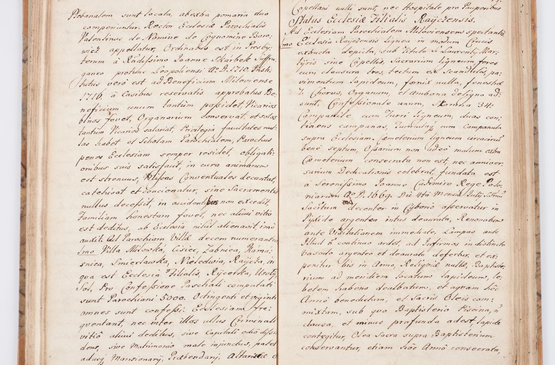 Zdjęcie nr 54 dla obiektu archiwalnego: Summarium seu descriptio status ecclesiarum et parochorum eorundem in decanatu Żywiecensi consistentium ex speciali mandato Cel. Principis R.D. Andrea Stanislai Kostka In Załuskie Załuski, episcopi Cracoviensis, ducis Severiae, per me Antonium Franciscum de Brzesie Lanckoroński, canoncium Gnesnensem, praepositum Oswiencimensem a.D. 1748 visitatarum hoc volumine comprehensum