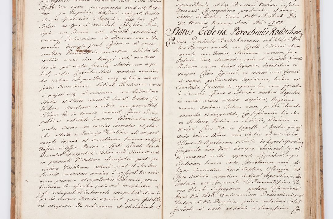 Zdjęcie nr 35 dla obiektu archiwalnego: Summarium seu descriptio status ecclesiarum et parochorum eorundem in decanatu Żywiecensi consistentium ex speciali mandato Cel. Principis R.D. Andrea Stanislai Kostka In Załuskie Załuski, episcopi Cracoviensis, ducis Severiae, per me Antonium Franciscum de Brzesie Lanckoroński, canoncium Gnesnensem, praepositum Oswiencimensem a.D. 1748 visitatarum hoc volumine comprehensum