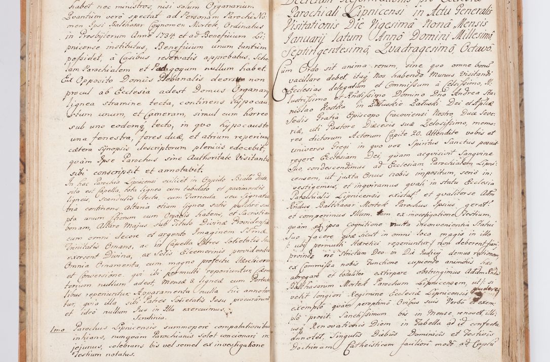 Zdjęcie nr 26 dla obiektu archiwalnego: Summarium seu descriptio status ecclesiarum et parochorum eorundem in decanatu Żywiecensi consistentium ex speciali mandato Cel. Principis R.D. Andrea Stanislai Kostka In Załuskie Załuski, episcopi Cracoviensis, ducis Severiae, per me Antonium Franciscum de Brzesie Lanckoroński, canoncium Gnesnensem, praepositum Oswiencimensem a.D. 1748 visitatarum hoc volumine comprehensum