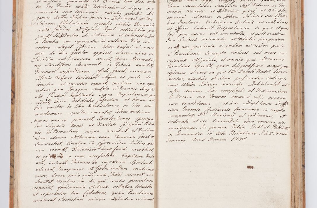 Zdjęcie nr 21 dla obiektu archiwalnego: Summarium seu descriptio status ecclesiarum et parochorum eorundem in decanatu Żywiecensi consistentium ex speciali mandato Cel. Principis R.D. Andrea Stanislai Kostka In Załuskie Załuski, episcopi Cracoviensis, ducis Severiae, per me Antonium Franciscum de Brzesie Lanckoroński, canoncium Gnesnensem, praepositum Oswiencimensem a.D. 1748 visitatarum hoc volumine comprehensum