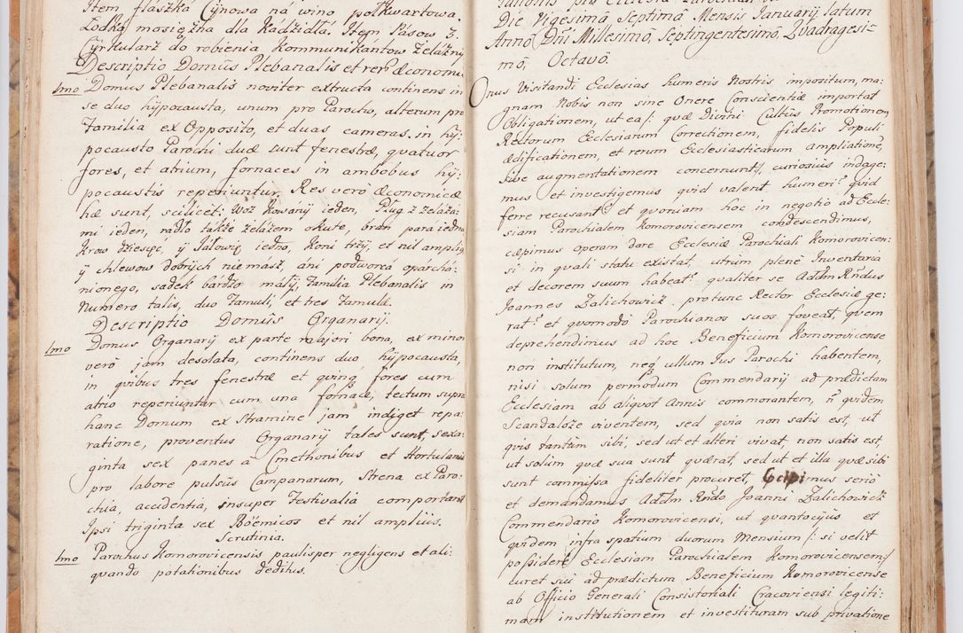Zdjęcie nr 20 dla obiektu archiwalnego: Summarium seu descriptio status ecclesiarum et parochorum eorundem in decanatu Żywiecensi consistentium ex speciali mandato Cel. Principis R.D. Andrea Stanislai Kostka In Załuskie Załuski, episcopi Cracoviensis, ducis Severiae, per me Antonium Franciscum de Brzesie Lanckoroński, canoncium Gnesnensem, praepositum Oswiencimensem a.D. 1748 visitatarum hoc volumine comprehensum