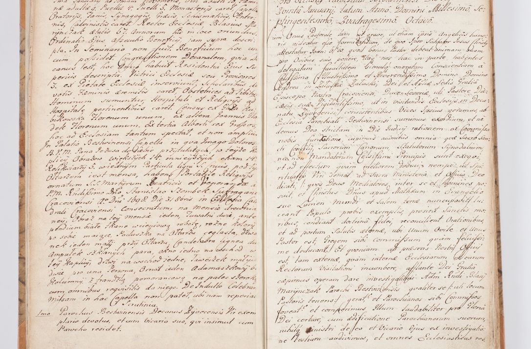 Zdjęcie nr 14 dla obiektu archiwalnego: Summarium seu descriptio status ecclesiarum et parochorum eorundem in decanatu Żywiecensi consistentium ex speciali mandato Cel. Principis R.D. Andrea Stanislai Kostka In Załuskie Załuski, episcopi Cracoviensis, ducis Severiae, per me Antonium Franciscum de Brzesie Lanckoroński, canoncium Gnesnensem, praepositum Oswiencimensem a.D. 1748 visitatarum hoc volumine comprehensum