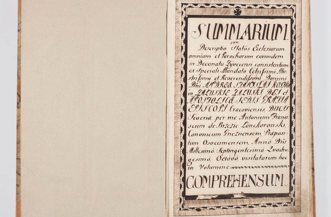 Zdjęcie nr 7 dla obiektu archiwalnego: Summarium seu descriptio status ecclesiarum et parochorum eorundem in decanatu Żywiecensi consistentium ex speciali mandato Cel. Principis R.D. Andrea Stanislai Kostka In Załuskie Załuski, episcopi Cracoviensis, ducis Severiae, per me Antonium Franciscum de Brzesie Lanckoroński, canoncium Gnesnensem, praepositum Oswiencimensem a.D. 1748 visitatarum hoc volumine comprehensum