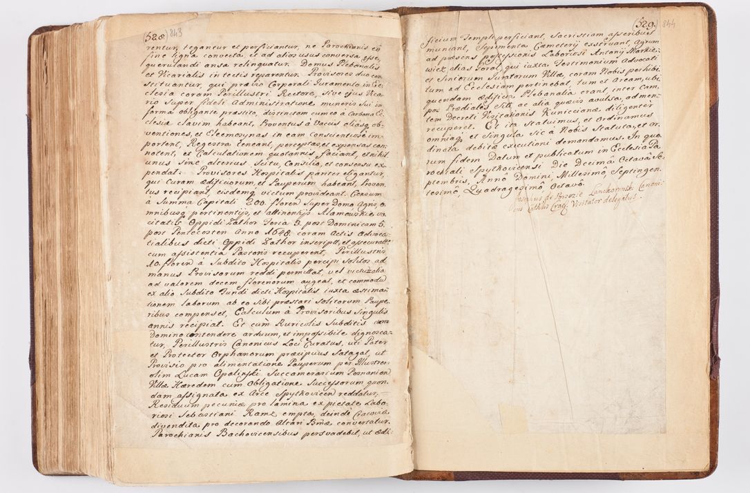 Zdjęcie nr 413 dla obiektu archiwalnego: Visitatio ecclesiarum parochialium, praebendarum, capellarum, hospitalium atque confraternitatum, nec non beneficiorum in decanatibus Oswiecimensis et Zathoriensis, archidiaconatus et officialatus Cracoviensis existentium per R.D. Franciscum Lanckoroński, canonicum cathedralem Cracoviensem, visitatorem delegatum a.D. 1747 et 1748 expedita
