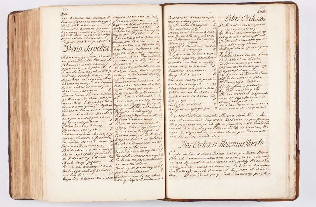 Zdjęcie nr 400 dla obiektu archiwalnego: Visitatio ecclesiarum parochialium, praebendarum, capellarum, hospitalium atque confraternitatum, nec non beneficiorum in decanatibus Oswiecimensis et Zathoriensis, archidiaconatus et officialatus Cracoviensis existentium per R.D. Franciscum Lanckoroński, canonicum cathedralem Cracoviensem, visitatorem delegatum a.D. 1747 et 1748 expedita