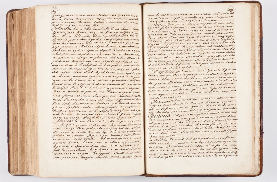 Zdjęcie nr 396 dla obiektu archiwalnego: Visitatio ecclesiarum parochialium, praebendarum, capellarum, hospitalium atque confraternitatum, nec non beneficiorum in decanatibus Oswiecimensis et Zathoriensis, archidiaconatus et officialatus Cracoviensis existentium per R.D. Franciscum Lanckoroński, canonicum cathedralem Cracoviensem, visitatorem delegatum a.D. 1747 et 1748 expedita