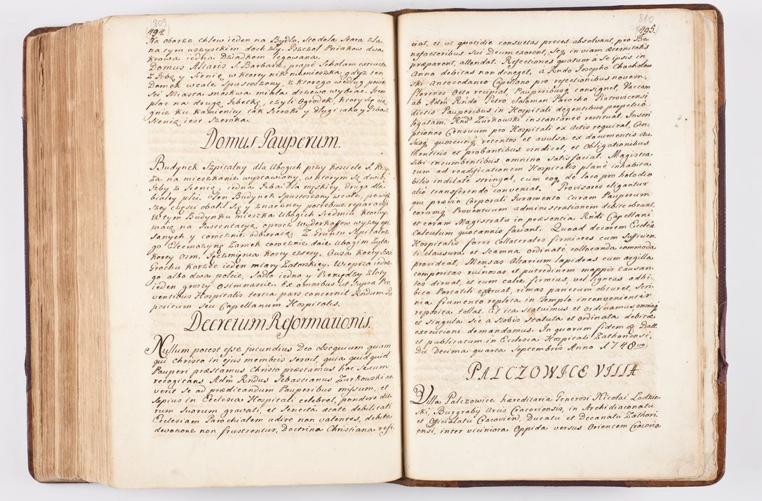 Zdjęcie nr 395 dla obiektu archiwalnego: Visitatio ecclesiarum parochialium, praebendarum, capellarum, hospitalium atque confraternitatum, nec non beneficiorum in decanatibus Oswiecimensis et Zathoriensis, archidiaconatus et officialatus Cracoviensis existentium per R.D. Franciscum Lanckoroński, canonicum cathedralem Cracoviensem, visitatorem delegatum a.D. 1747 et 1748 expedita