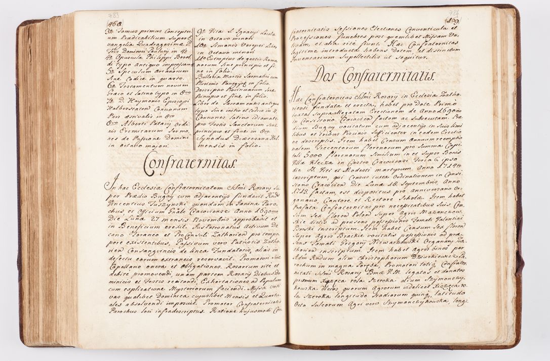 Zdjęcie nr 382 dla obiektu archiwalnego: Visitatio ecclesiarum parochialium, praebendarum, capellarum, hospitalium atque confraternitatum, nec non beneficiorum in decanatibus Oswiecimensis et Zathoriensis, archidiaconatus et officialatus Cracoviensis existentium per R.D. Franciscum Lanckoroński, canonicum cathedralem Cracoviensem, visitatorem delegatum a.D. 1747 et 1748 expedita