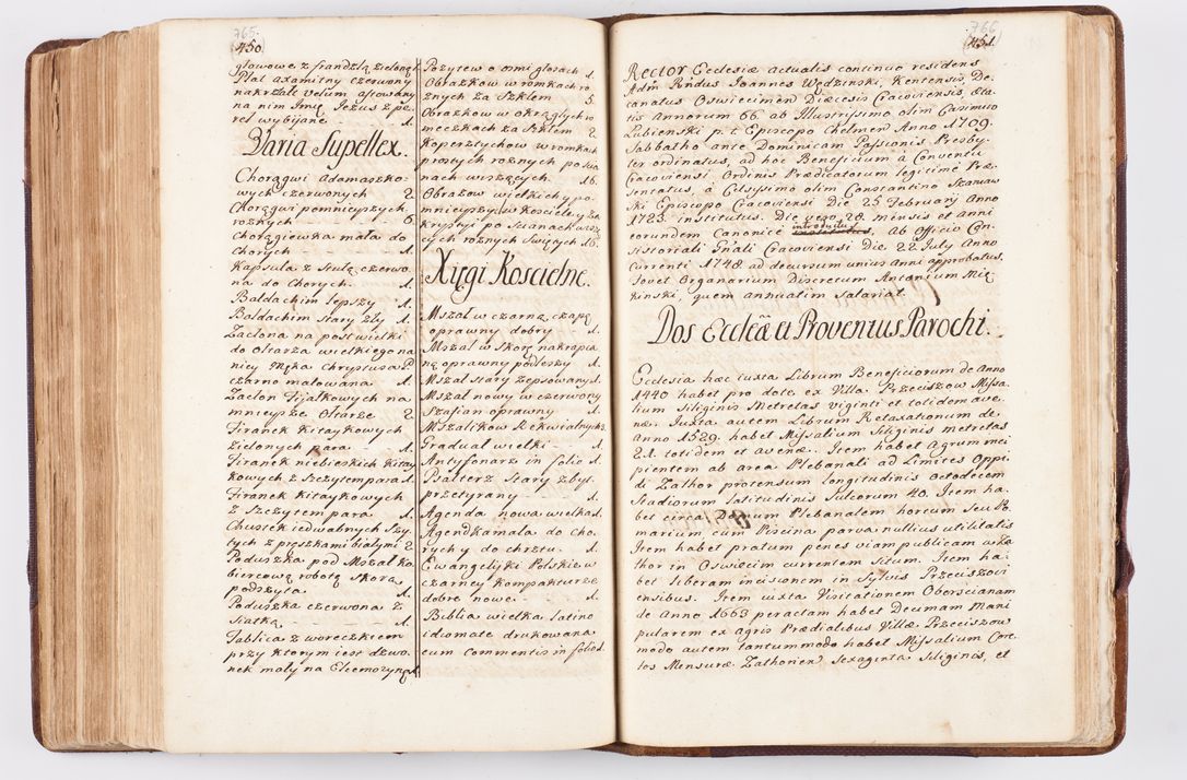 Zdjęcie nr 373 dla obiektu archiwalnego: Visitatio ecclesiarum parochialium, praebendarum, capellarum, hospitalium atque confraternitatum, nec non beneficiorum in decanatibus Oswiecimensis et Zathoriensis, archidiaconatus et officialatus Cracoviensis existentium per R.D. Franciscum Lanckoroński, canonicum cathedralem Cracoviensem, visitatorem delegatum a.D. 1747 et 1748 expedita