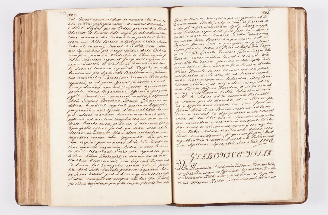 Zdjęcie nr 350 dla obiektu archiwalnego: Visitatio ecclesiarum parochialium, praebendarum, capellarum, hospitalium atque confraternitatum, nec non beneficiorum in decanatibus Oswiecimensis et Zathoriensis, archidiaconatus et officialatus Cracoviensis existentium per R.D. Franciscum Lanckoroński, canonicum cathedralem Cracoviensem, visitatorem delegatum a.D. 1747 et 1748 expedita