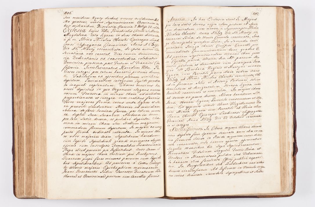 Zdjęcie nr 351 dla obiektu archiwalnego: Visitatio ecclesiarum parochialium, praebendarum, capellarum, hospitalium atque confraternitatum, nec non beneficiorum in decanatibus Oswiecimensis et Zathoriensis, archidiaconatus et officialatus Cracoviensis existentium per R.D. Franciscum Lanckoroński, canonicum cathedralem Cracoviensem, visitatorem delegatum a.D. 1747 et 1748 expedita