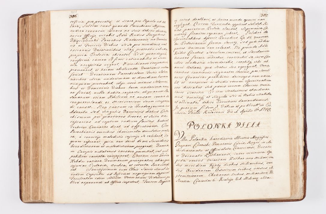 Zdjęcie nr 342 dla obiektu archiwalnego: Visitatio ecclesiarum parochialium, praebendarum, capellarum, hospitalium atque confraternitatum, nec non beneficiorum in decanatibus Oswiecimensis et Zathoriensis, archidiaconatus et officialatus Cracoviensis existentium per R.D. Franciscum Lanckoroński, canonicum cathedralem Cracoviensem, visitatorem delegatum a.D. 1747 et 1748 expedita