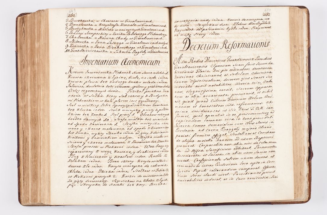 Zdjęcie nr 324 dla obiektu archiwalnego: Visitatio ecclesiarum parochialium, praebendarum, capellarum, hospitalium atque confraternitatum, nec non beneficiorum in decanatibus Oswiecimensis et Zathoriensis, archidiaconatus et officialatus Cracoviensis existentium per R.D. Franciscum Lanckoroński, canonicum cathedralem Cracoviensem, visitatorem delegatum a.D. 1747 et 1748 expedita