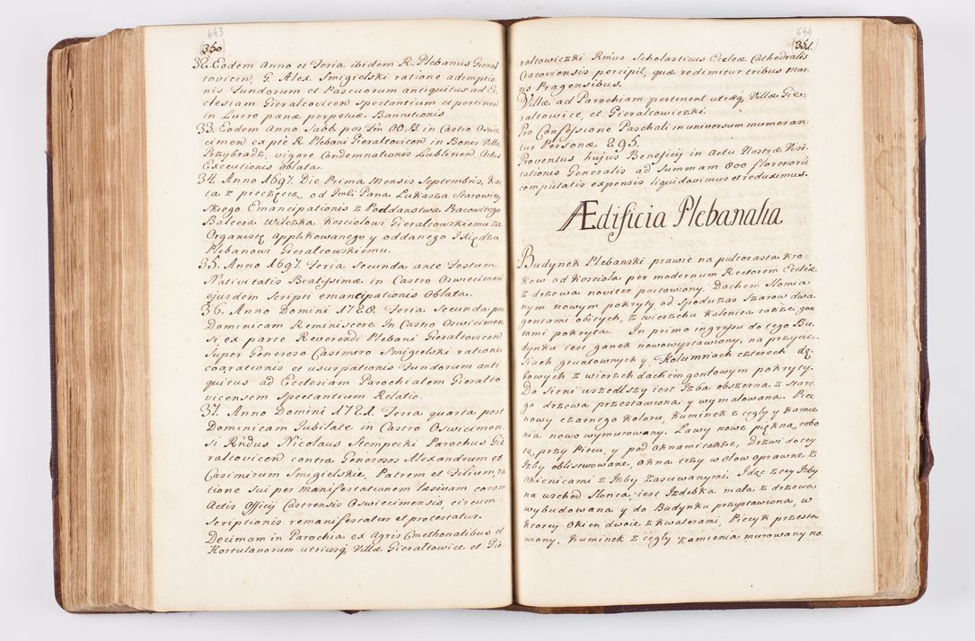 Zdjęcie nr 321 dla obiektu archiwalnego: Visitatio ecclesiarum parochialium, praebendarum, capellarum, hospitalium atque confraternitatum, nec non beneficiorum in decanatibus Oswiecimensis et Zathoriensis, archidiaconatus et officialatus Cracoviensis existentium per R.D. Franciscum Lanckoroński, canonicum cathedralem Cracoviensem, visitatorem delegatum a.D. 1747 et 1748 expedita