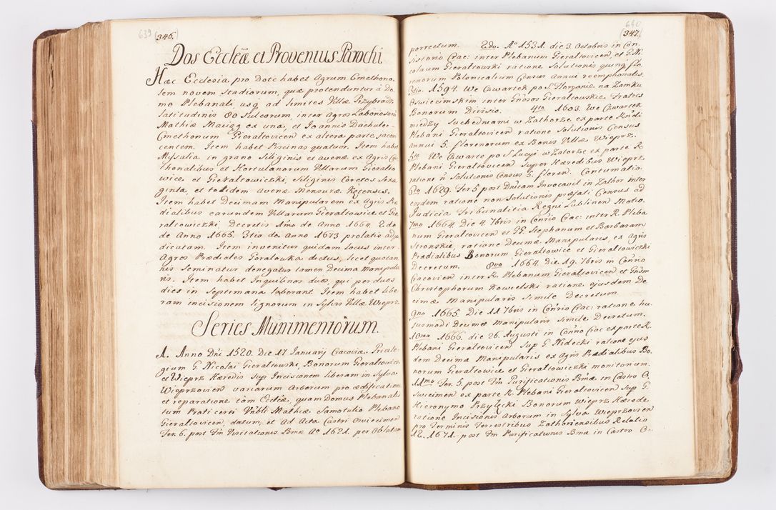 Zdjęcie nr 319 dla obiektu archiwalnego: Visitatio ecclesiarum parochialium, praebendarum, capellarum, hospitalium atque confraternitatum, nec non beneficiorum in decanatibus Oswiecimensis et Zathoriensis, archidiaconatus et officialatus Cracoviensis existentium per R.D. Franciscum Lanckoroński, canonicum cathedralem Cracoviensem, visitatorem delegatum a.D. 1747 et 1748 expedita