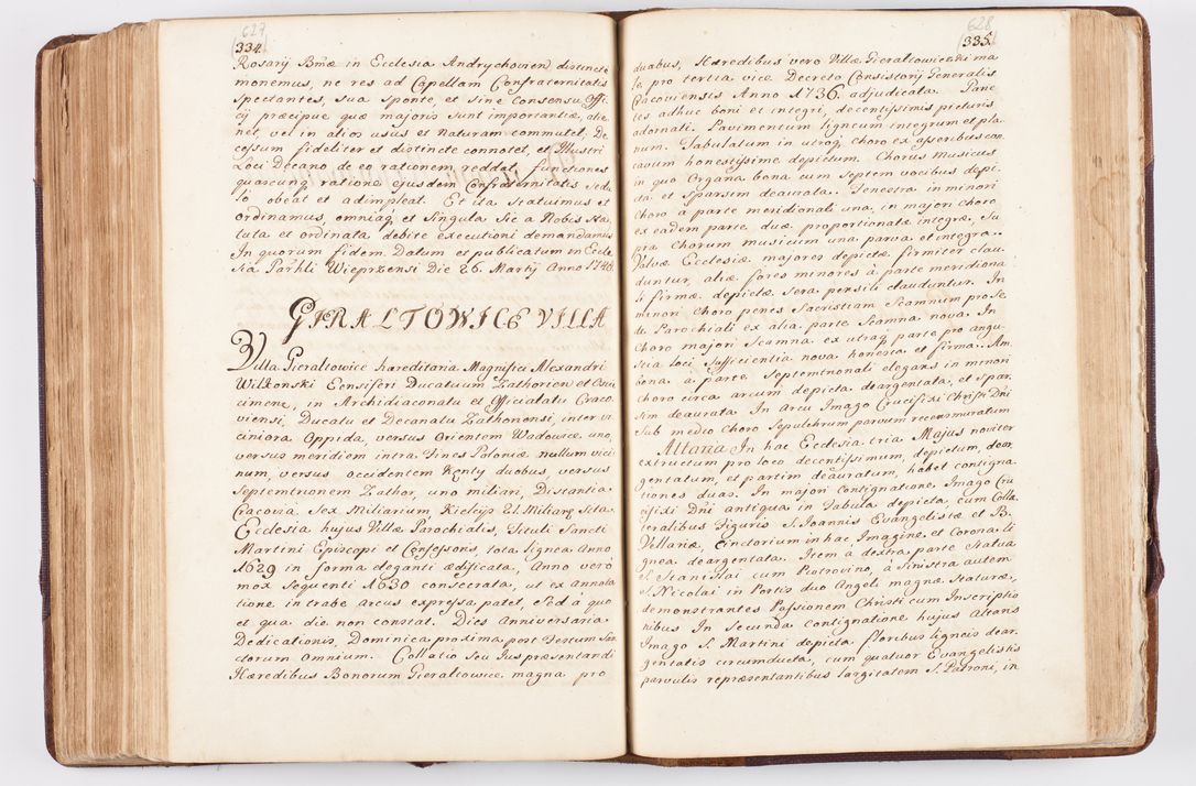 Zdjęcie nr 312 dla obiektu archiwalnego: Visitatio ecclesiarum parochialium, praebendarum, capellarum, hospitalium atque confraternitatum, nec non beneficiorum in decanatibus Oswiecimensis et Zathoriensis, archidiaconatus et officialatus Cracoviensis existentium per R.D. Franciscum Lanckoroński, canonicum cathedralem Cracoviensem, visitatorem delegatum a.D. 1747 et 1748 expedita