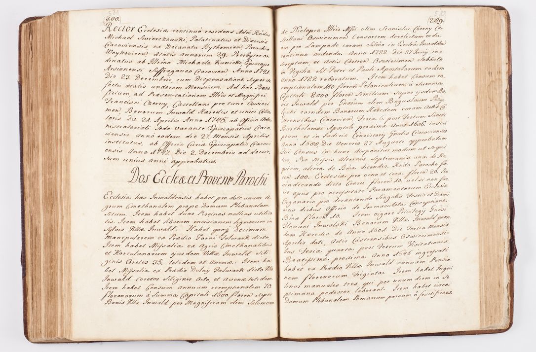 Zdjęcie nr 290 dla obiektu archiwalnego: Visitatio ecclesiarum parochialium, praebendarum, capellarum, hospitalium atque confraternitatum, nec non beneficiorum in decanatibus Oswiecimensis et Zathoriensis, archidiaconatus et officialatus Cracoviensis existentium per R.D. Franciscum Lanckoroński, canonicum cathedralem Cracoviensem, visitatorem delegatum a.D. 1747 et 1748 expedita