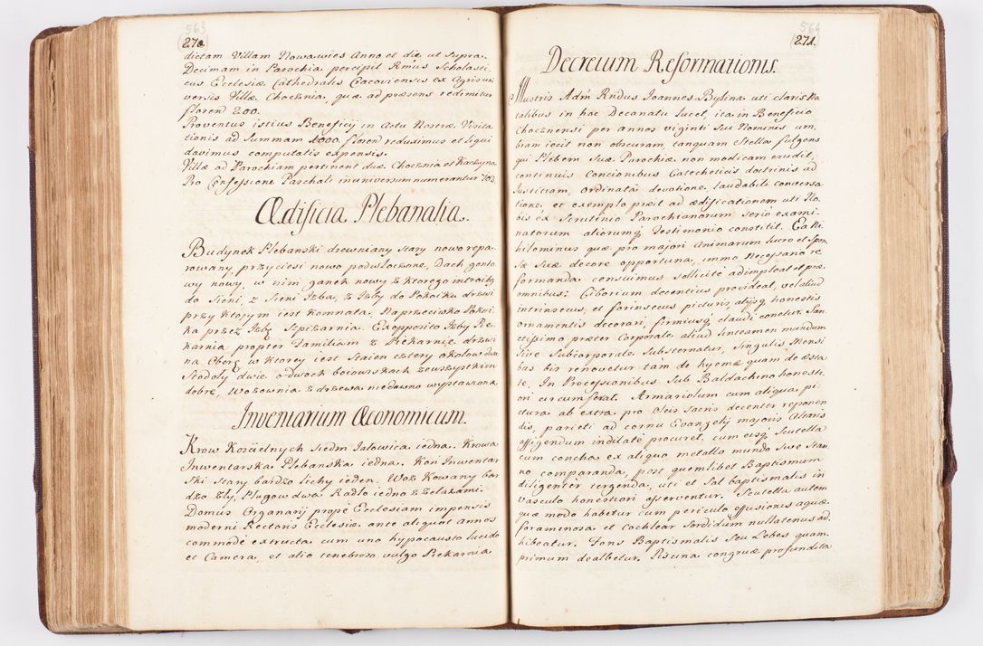Zdjęcie nr 280 dla obiektu archiwalnego: Visitatio ecclesiarum parochialium, praebendarum, capellarum, hospitalium atque confraternitatum, nec non beneficiorum in decanatibus Oswiecimensis et Zathoriensis, archidiaconatus et officialatus Cracoviensis existentium per R.D. Franciscum Lanckoroński, canonicum cathedralem Cracoviensem, visitatorem delegatum a.D. 1747 et 1748 expedita