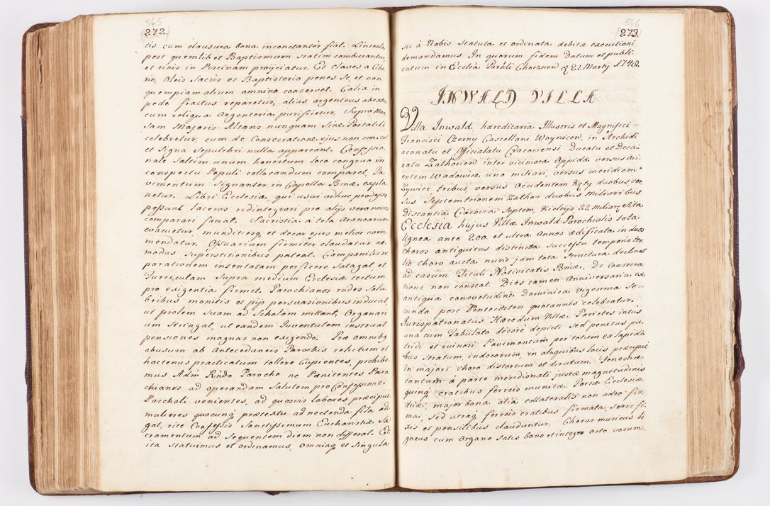 Zdjęcie nr 281 dla obiektu archiwalnego: Visitatio ecclesiarum parochialium, praebendarum, capellarum, hospitalium atque confraternitatum, nec non beneficiorum in decanatibus Oswiecimensis et Zathoriensis, archidiaconatus et officialatus Cracoviensis existentium per R.D. Franciscum Lanckoroński, canonicum cathedralem Cracoviensem, visitatorem delegatum a.D. 1747 et 1748 expedita