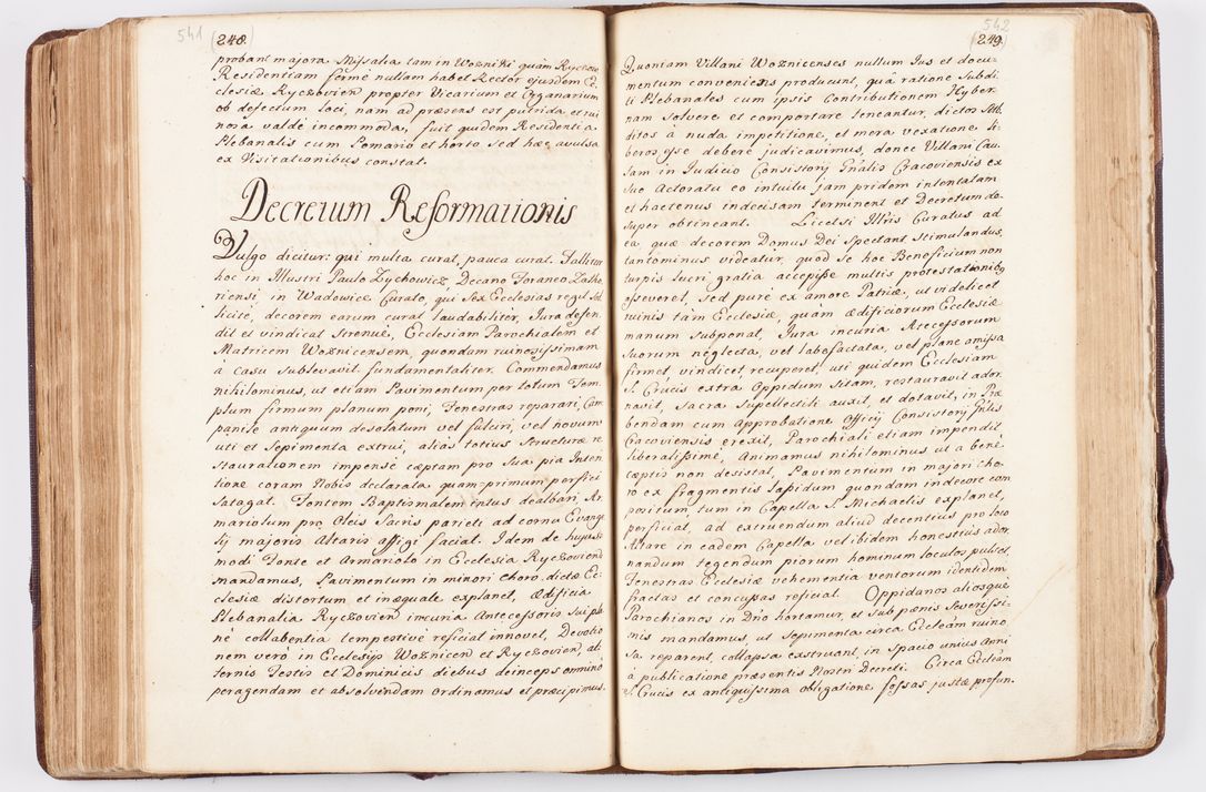 Zdjęcie nr 269 dla obiektu archiwalnego: Visitatio ecclesiarum parochialium, praebendarum, capellarum, hospitalium atque confraternitatum, nec non beneficiorum in decanatibus Oswiecimensis et Zathoriensis, archidiaconatus et officialatus Cracoviensis existentium per R.D. Franciscum Lanckoroński, canonicum cathedralem Cracoviensem, visitatorem delegatum a.D. 1747 et 1748 expedita