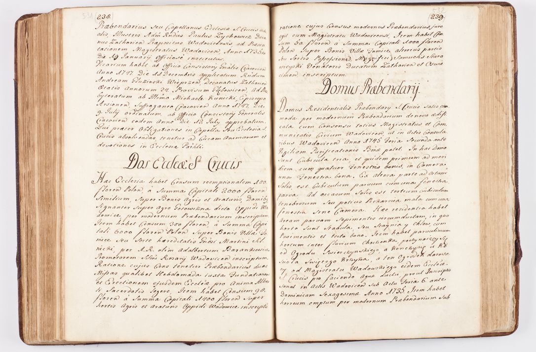 Zdjęcie nr 264 dla obiektu archiwalnego: Visitatio ecclesiarum parochialium, praebendarum, capellarum, hospitalium atque confraternitatum, nec non beneficiorum in decanatibus Oswiecimensis et Zathoriensis, archidiaconatus et officialatus Cracoviensis existentium per R.D. Franciscum Lanckoroński, canonicum cathedralem Cracoviensem, visitatorem delegatum a.D. 1747 et 1748 expedita