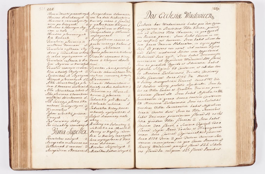 Zdjęcie nr 259 dla obiektu archiwalnego: Visitatio ecclesiarum parochialium, praebendarum, capellarum, hospitalium atque confraternitatum, nec non beneficiorum in decanatibus Oswiecimensis et Zathoriensis, archidiaconatus et officialatus Cracoviensis existentium per R.D. Franciscum Lanckoroński, canonicum cathedralem Cracoviensem, visitatorem delegatum a.D. 1747 et 1748 expedita