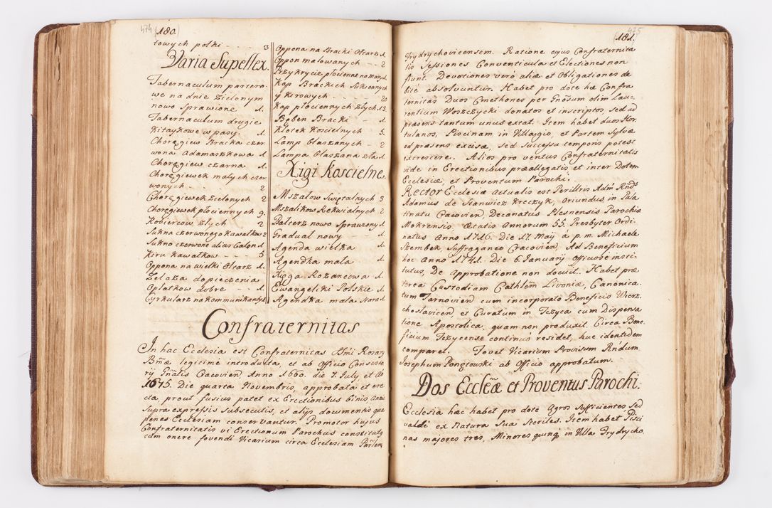 Zdjęcie nr 234 dla obiektu archiwalnego: Visitatio ecclesiarum parochialium, praebendarum, capellarum, hospitalium atque confraternitatum, nec non beneficiorum in decanatibus Oswiecimensis et Zathoriensis, archidiaconatus et officialatus Cracoviensis existentium per R.D. Franciscum Lanckoroński, canonicum cathedralem Cracoviensem, visitatorem delegatum a.D. 1747 et 1748 expedita