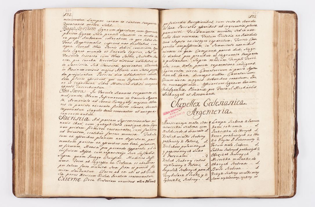 Zdjęcie nr 230 dla obiektu archiwalnego: Visitatio ecclesiarum parochialium, praebendarum, capellarum, hospitalium atque confraternitatum, nec non beneficiorum in decanatibus Oswiecimensis et Zathoriensis, archidiaconatus et officialatus Cracoviensis existentium per R.D. Franciscum Lanckoroński, canonicum cathedralem Cracoviensem, visitatorem delegatum a.D. 1747 et 1748 expedita