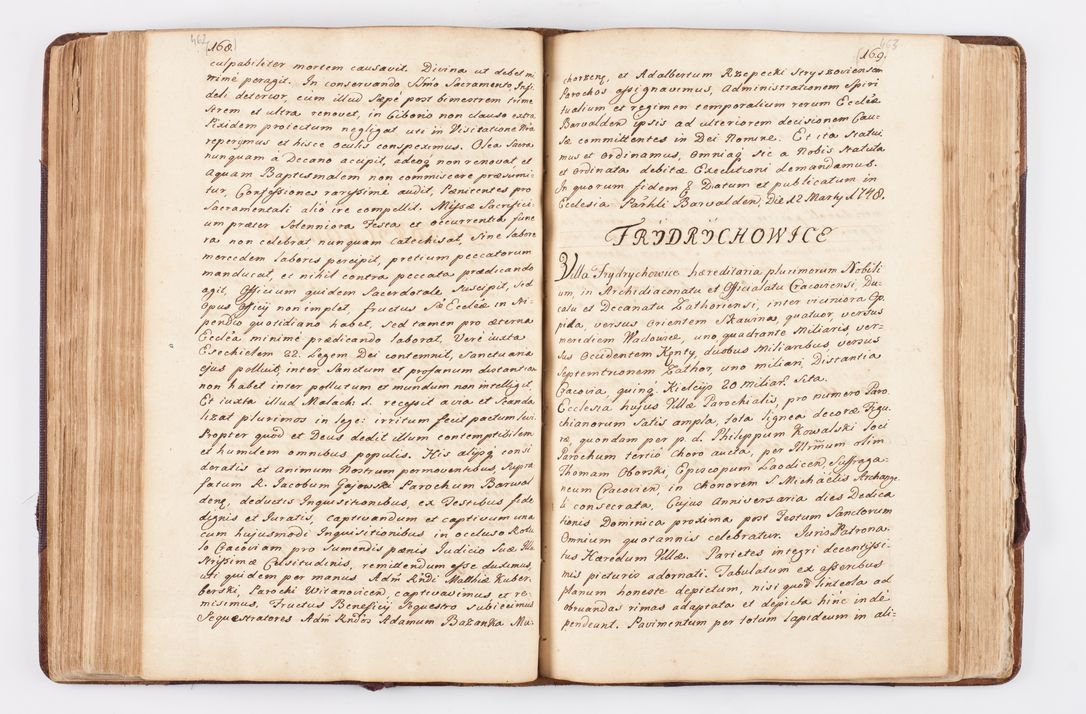 Zdjęcie nr 228 dla obiektu archiwalnego: Visitatio ecclesiarum parochialium, praebendarum, capellarum, hospitalium atque confraternitatum, nec non beneficiorum in decanatibus Oswiecimensis et Zathoriensis, archidiaconatus et officialatus Cracoviensis existentium per R.D. Franciscum Lanckoroński, canonicum cathedralem Cracoviensem, visitatorem delegatum a.D. 1747 et 1748 expedita