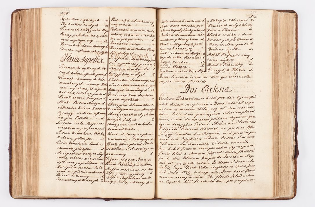 Zdjęcie nr 218 dla obiektu archiwalnego: Visitatio ecclesiarum parochialium, praebendarum, capellarum, hospitalium atque confraternitatum, nec non beneficiorum in decanatibus Oswiecimensis et Zathoriensis, archidiaconatus et officialatus Cracoviensis existentium per R.D. Franciscum Lanckoroński, canonicum cathedralem Cracoviensem, visitatorem delegatum a.D. 1747 et 1748 expedita