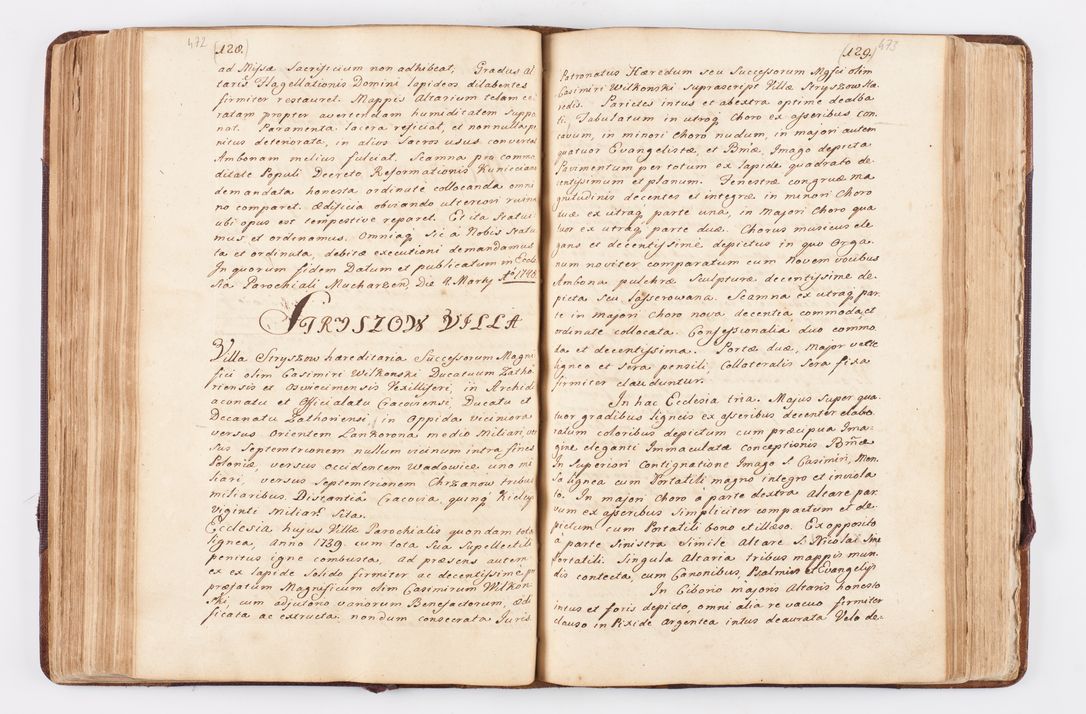 Zdjęcie nr 207 dla obiektu archiwalnego: Visitatio ecclesiarum parochialium, praebendarum, capellarum, hospitalium atque confraternitatum, nec non beneficiorum in decanatibus Oswiecimensis et Zathoriensis, archidiaconatus et officialatus Cracoviensis existentium per R.D. Franciscum Lanckoroński, canonicum cathedralem Cracoviensem, visitatorem delegatum a.D. 1747 et 1748 expedita