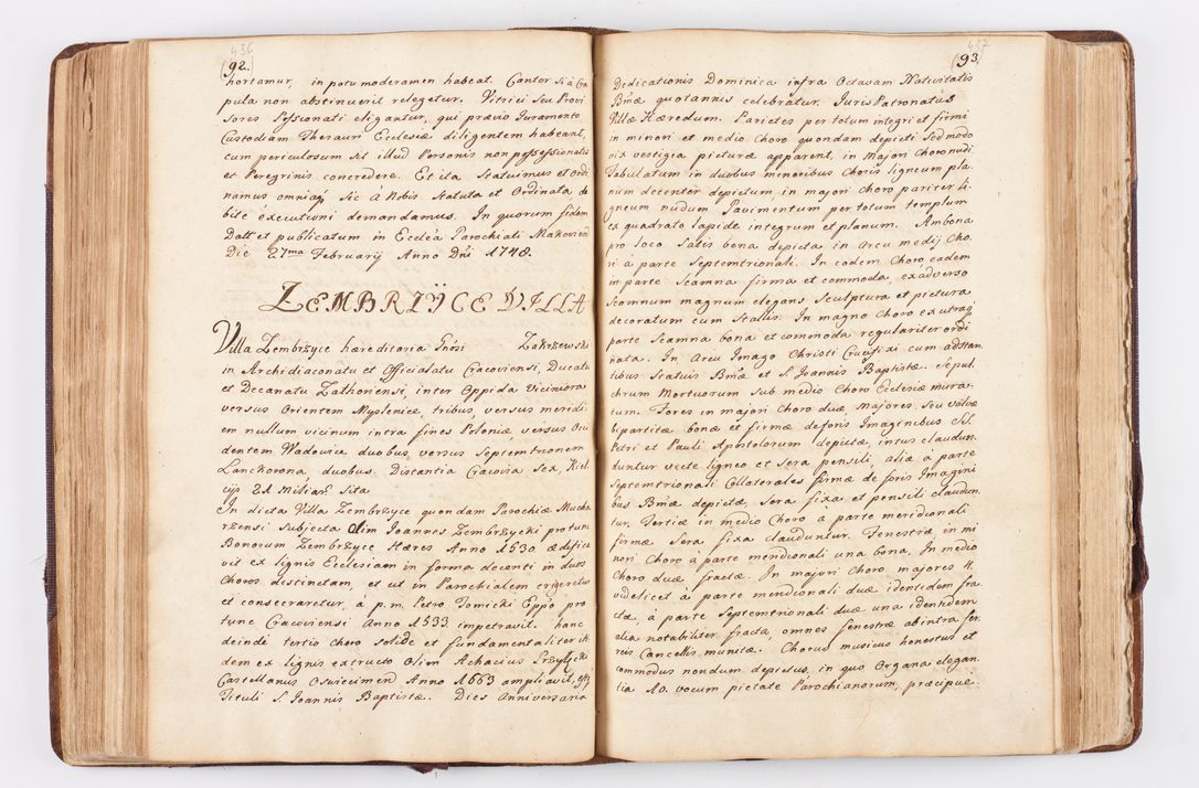 Zdjęcie nr 188 dla obiektu archiwalnego: Visitatio ecclesiarum parochialium, praebendarum, capellarum, hospitalium atque confraternitatum, nec non beneficiorum in decanatibus Oswiecimensis et Zathoriensis, archidiaconatus et officialatus Cracoviensis existentium per R.D. Franciscum Lanckoroński, canonicum cathedralem Cracoviensem, visitatorem delegatum a.D. 1747 et 1748 expedita
