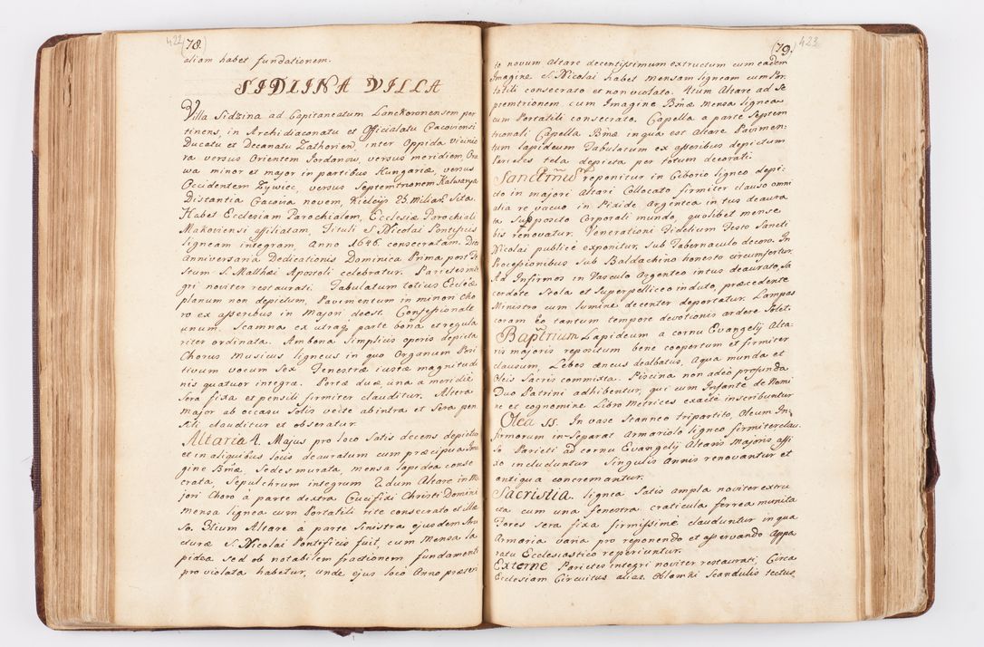 Zdjęcie nr 181 dla obiektu archiwalnego: Visitatio ecclesiarum parochialium, praebendarum, capellarum, hospitalium atque confraternitatum, nec non beneficiorum in decanatibus Oswiecimensis et Zathoriensis, archidiaconatus et officialatus Cracoviensis existentium per R.D. Franciscum Lanckoroński, canonicum cathedralem Cracoviensem, visitatorem delegatum a.D. 1747 et 1748 expedita