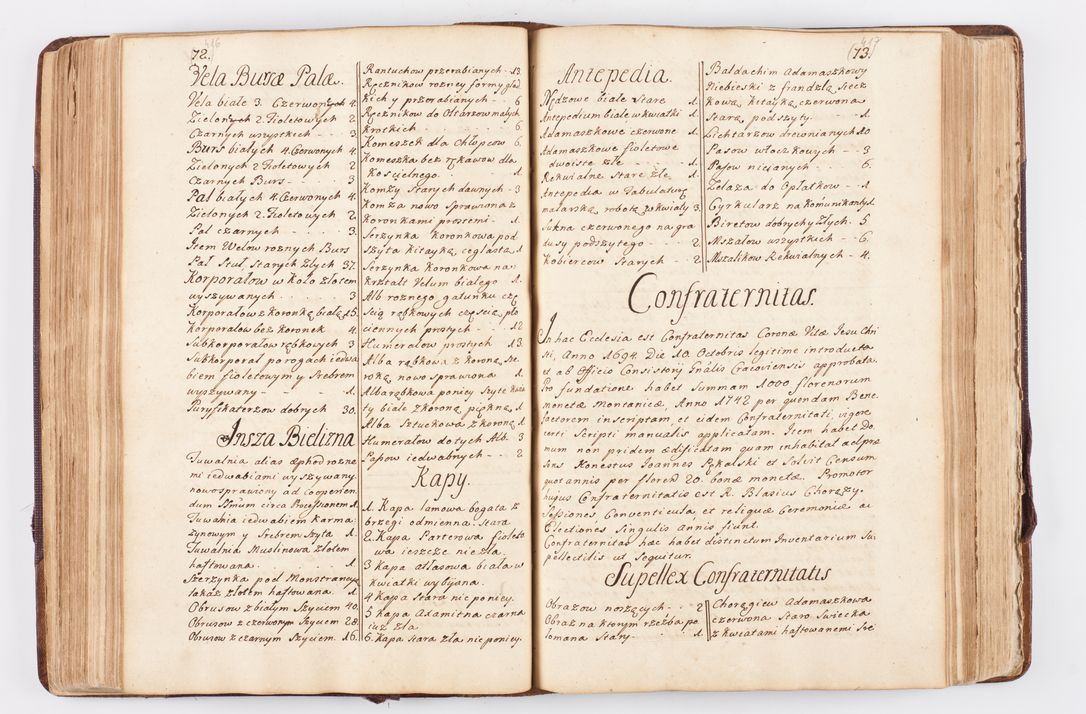Zdjęcie nr 178 dla obiektu archiwalnego: Visitatio ecclesiarum parochialium, praebendarum, capellarum, hospitalium atque confraternitatum, nec non beneficiorum in decanatibus Oswiecimensis et Zathoriensis, archidiaconatus et officialatus Cracoviensis existentium per R.D. Franciscum Lanckoroński, canonicum cathedralem Cracoviensem, visitatorem delegatum a.D. 1747 et 1748 expedita