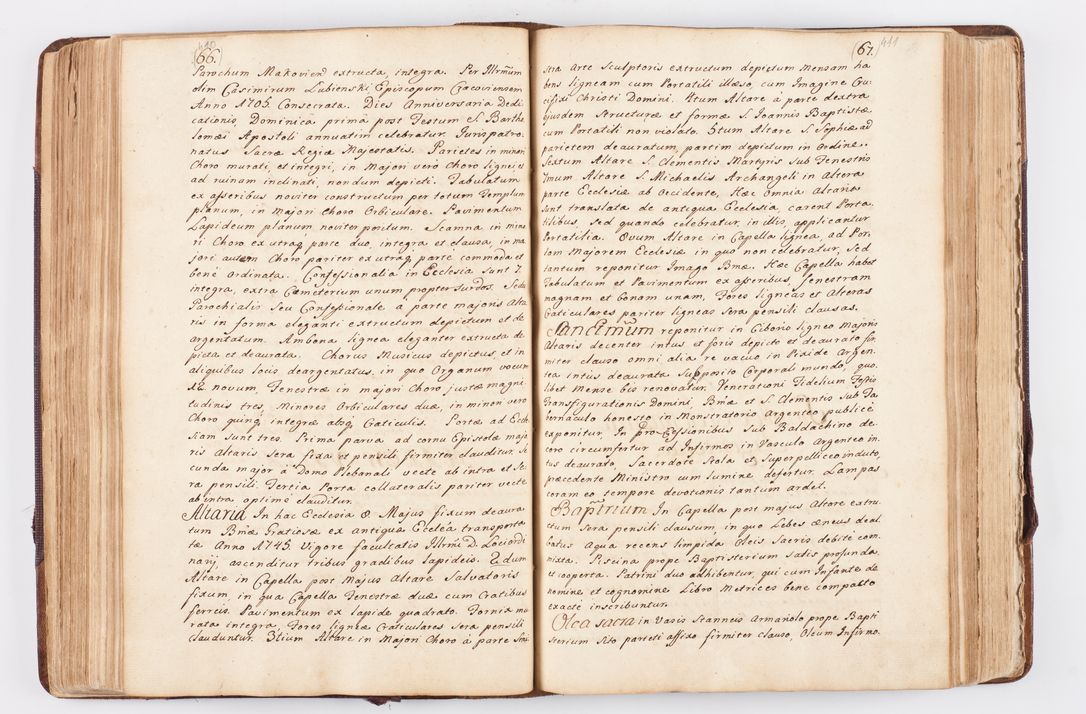 Zdjęcie nr 175 dla obiektu archiwalnego: Visitatio ecclesiarum parochialium, praebendarum, capellarum, hospitalium atque confraternitatum, nec non beneficiorum in decanatibus Oswiecimensis et Zathoriensis, archidiaconatus et officialatus Cracoviensis existentium per R.D. Franciscum Lanckoroński, canonicum cathedralem Cracoviensem, visitatorem delegatum a.D. 1747 et 1748 expedita
