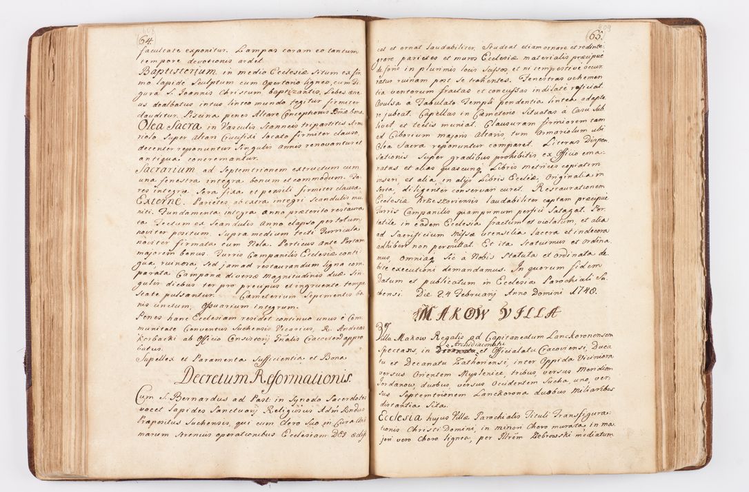 Zdjęcie nr 174 dla obiektu archiwalnego: Visitatio ecclesiarum parochialium, praebendarum, capellarum, hospitalium atque confraternitatum, nec non beneficiorum in decanatibus Oswiecimensis et Zathoriensis, archidiaconatus et officialatus Cracoviensis existentium per R.D. Franciscum Lanckoroński, canonicum cathedralem Cracoviensem, visitatorem delegatum a.D. 1747 et 1748 expedita