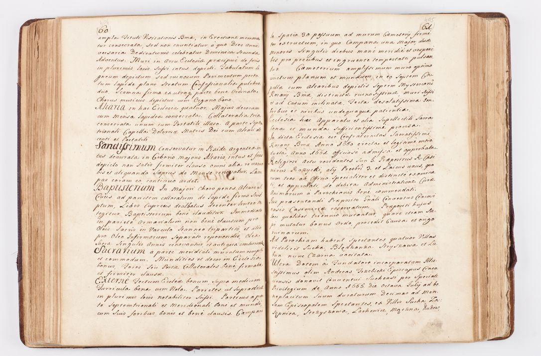 Zdjęcie nr 172 dla obiektu archiwalnego: Visitatio ecclesiarum parochialium, praebendarum, capellarum, hospitalium atque confraternitatum, nec non beneficiorum in decanatibus Oswiecimensis et Zathoriensis, archidiaconatus et officialatus Cracoviensis existentium per R.D. Franciscum Lanckoroński, canonicum cathedralem Cracoviensem, visitatorem delegatum a.D. 1747 et 1748 expedita