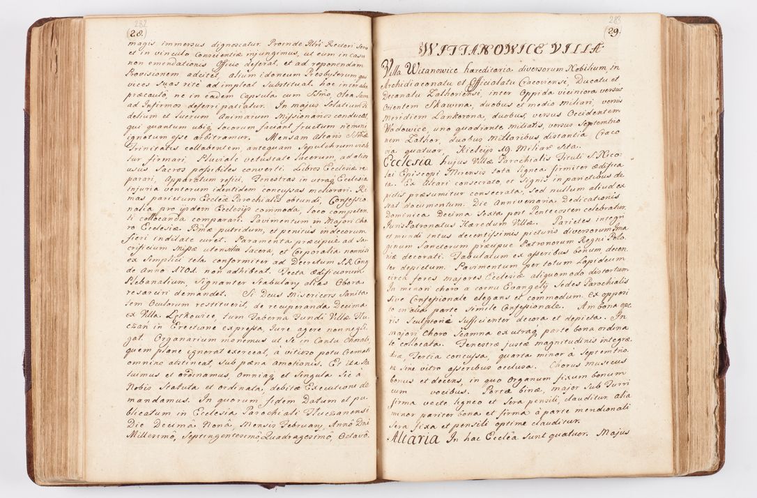 Zdjęcie nr 155 dla obiektu archiwalnego: Visitatio ecclesiarum parochialium, praebendarum, capellarum, hospitalium atque confraternitatum, nec non beneficiorum in decanatibus Oswiecimensis et Zathoriensis, archidiaconatus et officialatus Cracoviensis existentium per R.D. Franciscum Lanckoroński, canonicum cathedralem Cracoviensem, visitatorem delegatum a.D. 1747 et 1748 expedita