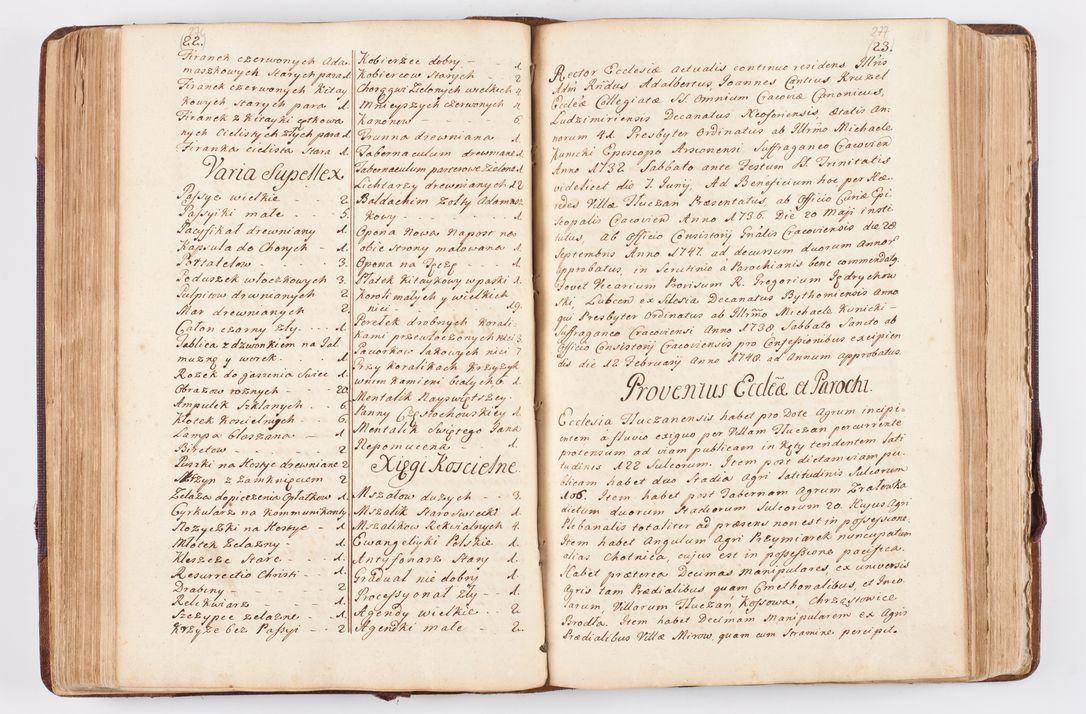 Zdjęcie nr 152 dla obiektu archiwalnego: Visitatio ecclesiarum parochialium, praebendarum, capellarum, hospitalium atque confraternitatum, nec non beneficiorum in decanatibus Oswiecimensis et Zathoriensis, archidiaconatus et officialatus Cracoviensis existentium per R.D. Franciscum Lanckoroński, canonicum cathedralem Cracoviensem, visitatorem delegatum a.D. 1747 et 1748 expedita