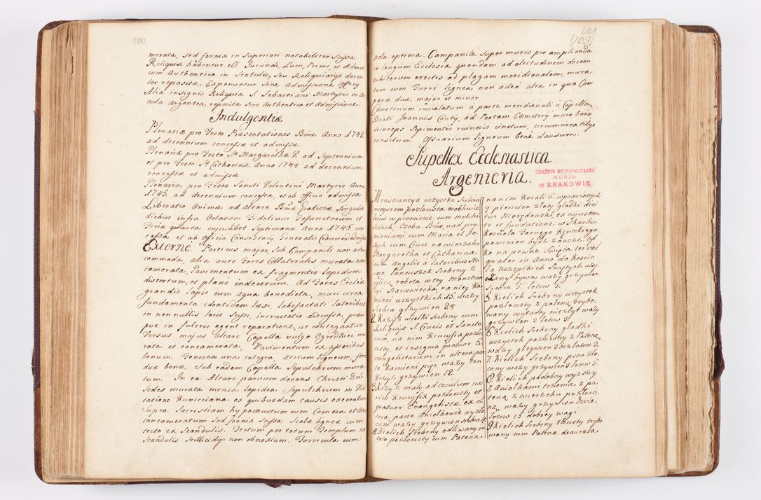 Zdjęcie nr 113 dla obiektu archiwalnego: Visitatio ecclesiarum parochialium, praebendarum, capellarum, hospitalium atque confraternitatum, nec non beneficiorum in decanatibus Oswiecimensis et Zathoriensis, archidiaconatus et officialatus Cracoviensis existentium per R.D. Franciscum Lanckoroński, canonicum cathedralem Cracoviensem, visitatorem delegatum a.D. 1747 et 1748 expedita