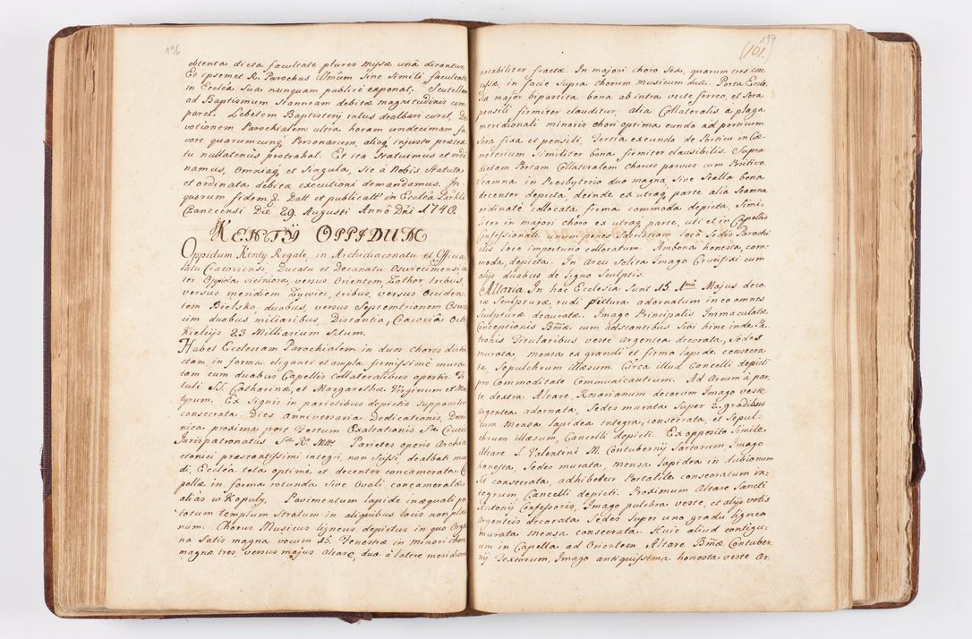 Zdjęcie nr 111 dla obiektu archiwalnego: Visitatio ecclesiarum parochialium, praebendarum, capellarum, hospitalium atque confraternitatum, nec non beneficiorum in decanatibus Oswiecimensis et Zathoriensis, archidiaconatus et officialatus Cracoviensis existentium per R.D. Franciscum Lanckoroński, canonicum cathedralem Cracoviensem, visitatorem delegatum a.D. 1747 et 1748 expedita