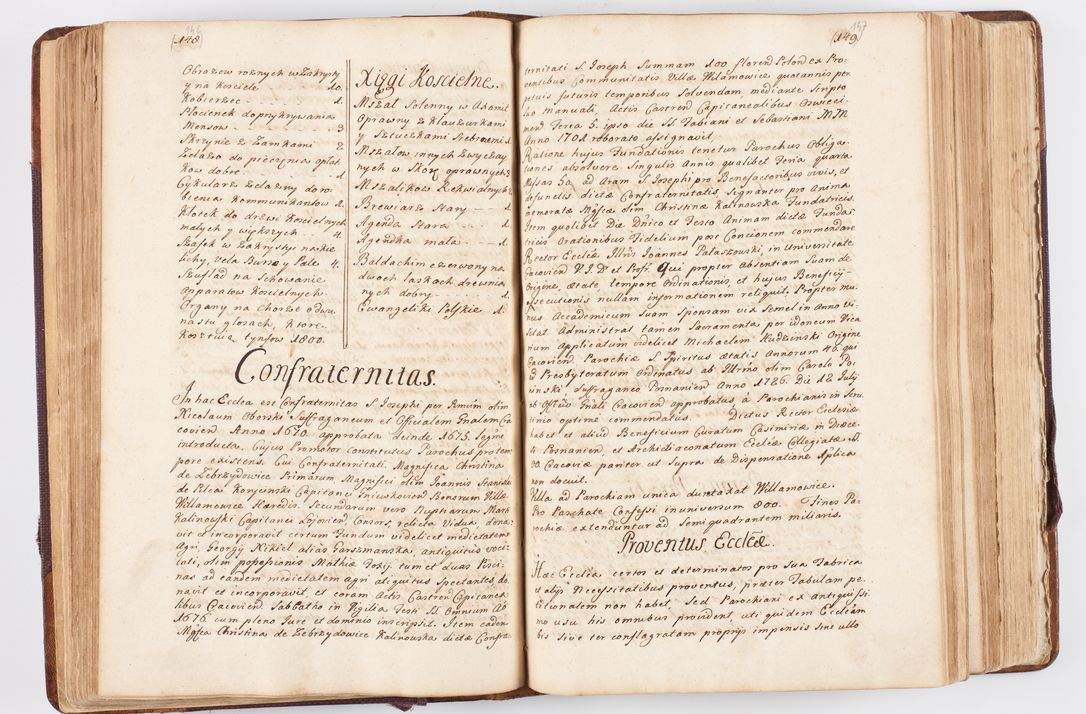 Zdjęcie nr 84 dla obiektu archiwalnego: Visitatio ecclesiarum parochialium, praebendarum, capellarum, hospitalium atque confraternitatum, nec non beneficiorum in decanatibus Oswiecimensis et Zathoriensis, archidiaconatus et officialatus Cracoviensis existentium per R.D. Franciscum Lanckoroński, canonicum cathedralem Cracoviensem, visitatorem delegatum a.D. 1747 et 1748 expedita