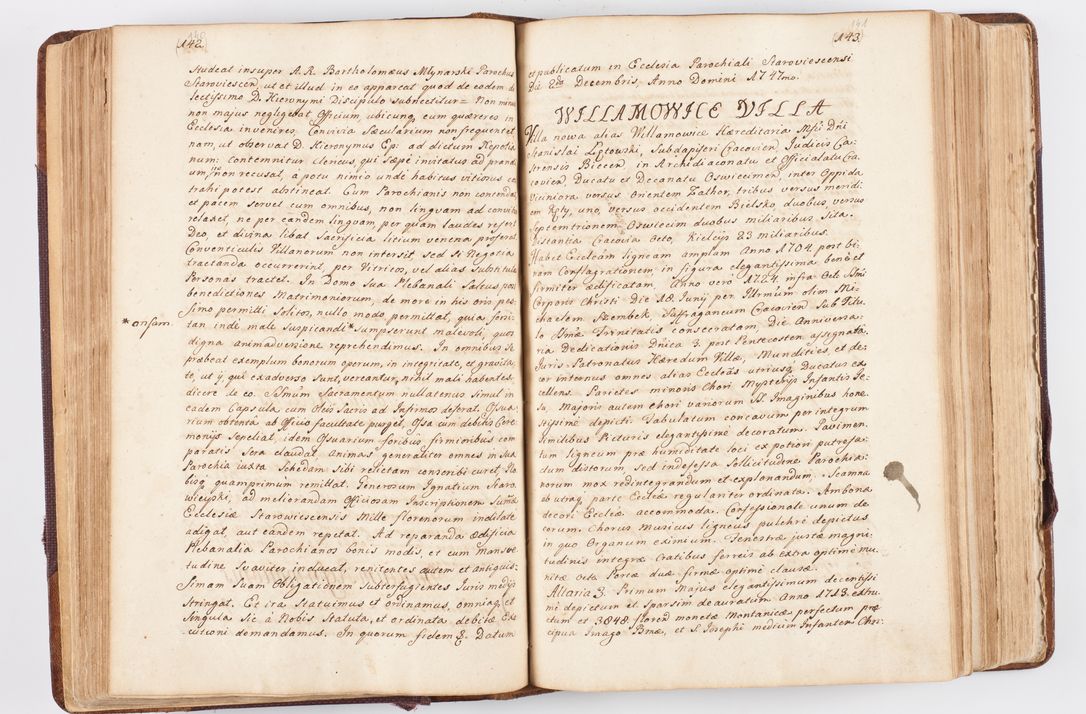 Zdjęcie nr 81 dla obiektu archiwalnego: Visitatio ecclesiarum parochialium, praebendarum, capellarum, hospitalium atque confraternitatum, nec non beneficiorum in decanatibus Oswiecimensis et Zathoriensis, archidiaconatus et officialatus Cracoviensis existentium per R.D. Franciscum Lanckoroński, canonicum cathedralem Cracoviensem, visitatorem delegatum a.D. 1747 et 1748 expedita