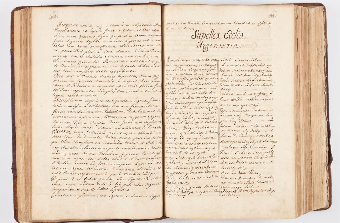 Zdjęcie nr 59 dla obiektu archiwalnego: Visitatio ecclesiarum parochialium, praebendarum, capellarum, hospitalium atque confraternitatum, nec non beneficiorum in decanatibus Oswiecimensis et Zathoriensis, archidiaconatus et officialatus Cracoviensis existentium per R.D. Franciscum Lanckoroński, canonicum cathedralem Cracoviensem, visitatorem delegatum a.D. 1747 et 1748 expedita
